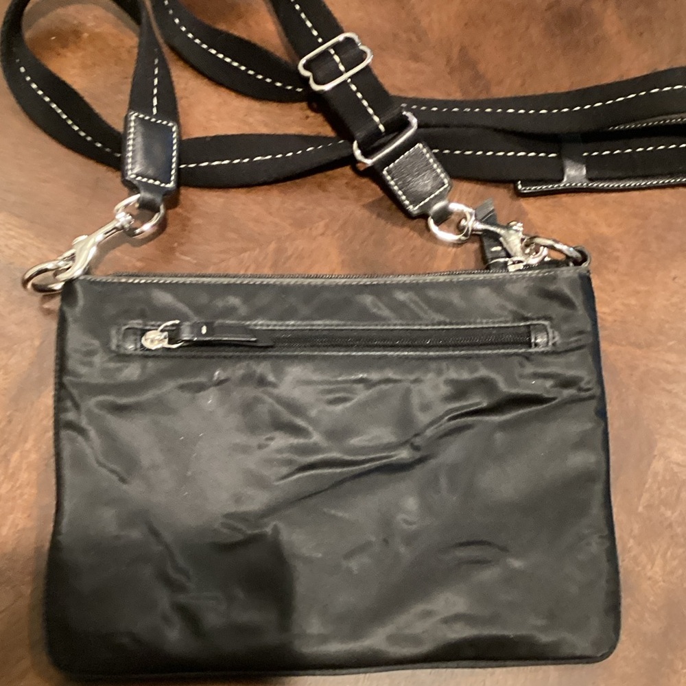 Coach Black Crossbody Bag with Silver Details - Picture 2 of 2
